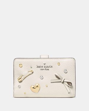 Kate Spade Outlet Charmed Medium Bifold Wallet - Natural