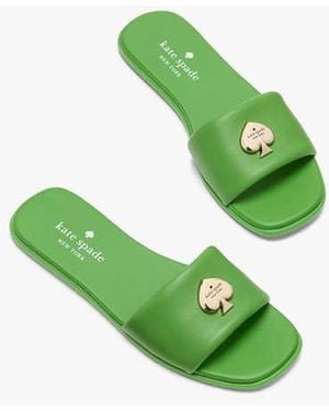 【Kate Spade】Kendall Smooth Leather Slide Sandal ◆国内発送 Kendall Smooth Leather Slide Sandal | Kate Spade Outlet
