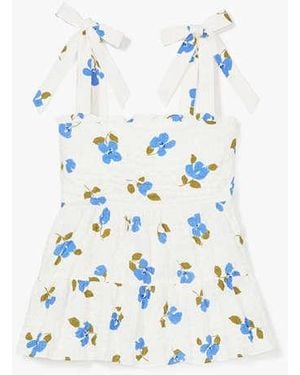 Kate Spade Painterly Bouquet Tiered Top - Black