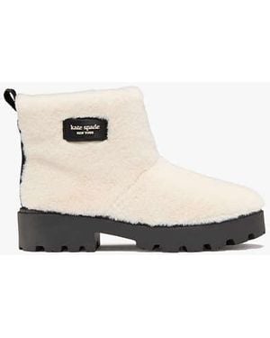 Kate Spade Puffed Faux Fur Pull-On Booties - Black