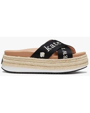 Kate Spade Piper Flatform Espadrilles - Black
