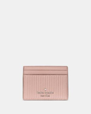 Kate Spade Outlet Shiny Quilted Small Slim Card Holder - Pink