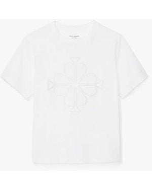 Kate Spade Embroidered Spade Flower Logo Tee - Black