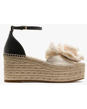 Kate Spade Flourish Espadrille Wedge Sandals - Black