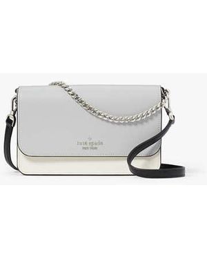 Kate Spade Madison Willow Mini Flap Crossbody, Platinum - Black