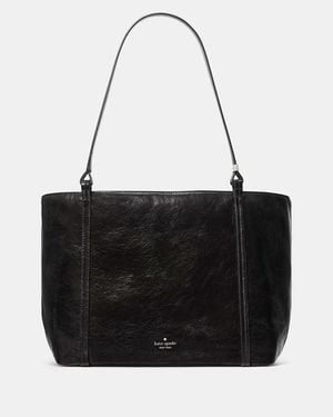 Kate Spade Outlet Marlowe Shiny Leather Tote Bag - Black