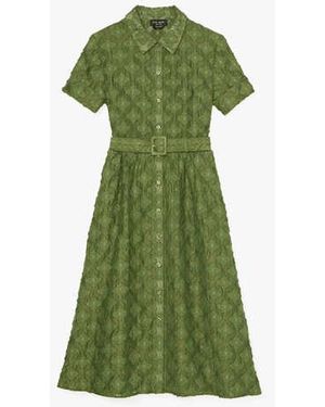 Kate Spade Belted Midi Shirt Dress - Green