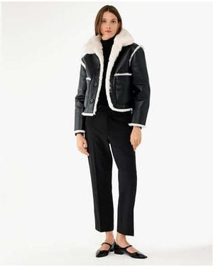Kate Spade Reversible Shearling Coat - Black