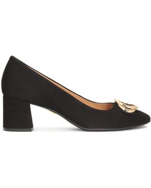 Kazar Escarpins En Nubuck À Talon Large - Noir