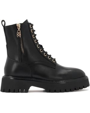 Kazar Flache Schnürstiefel Im Urbanen Stil - Schwarz