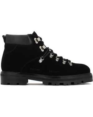 Kazar Botas De Ante Y Piel Natural - Negro