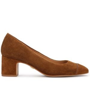 Kazar Klassische Pumps Aus Wildleder Mit Niedrigem Absatz - Braun