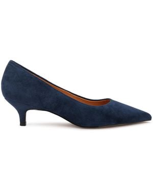 Kazar Dunkelblaue Pumps Aus Wildleder Mit Niedrigem Absatz