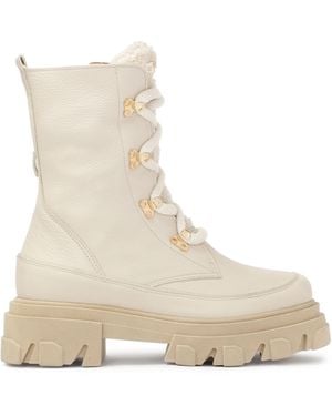 Kazar Botas Con Cordones Altos - Blanco