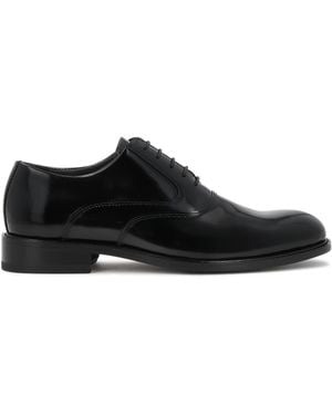 Kazar Schwarze Low-Top-Halbschuhe Aus Einem Stück, Aus Glattem, Glänzendem Leder