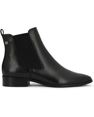 Kazar Monogrammierte Chelsea-Stiefel Aus Schwarzem Leder