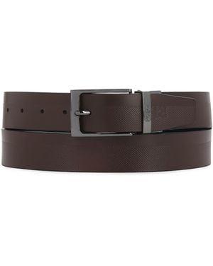 Kazar Correa De Doble Cara Con Perforación Y Hebilla Metálica - Marrón