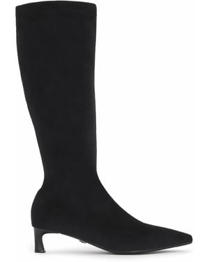 Kazar Bottes Hautes Pour La Soirée En Tissu Velours - Noir