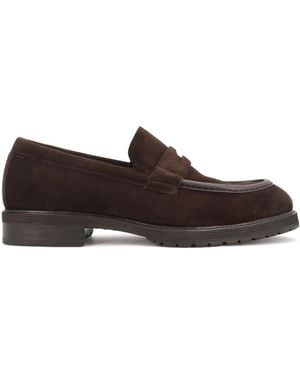Kazar Dunkelbraune Loafers Aus Wildleder