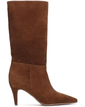 Kazar Bottines En Suède Brun Clair À Tige Haute - Marron