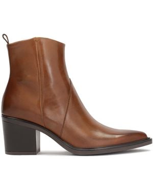 Kazar Bottes De Cow-Boy Marron Avec Nez Allongé