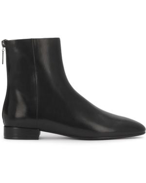 Kazar Minimalistische Stiefeletten Aus Naturleder Mit Reißverschluss An Der Rückseite - Schwarz
