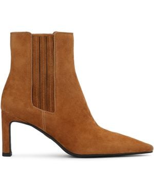 Kazar Bottines À Talons En Suédine Brun Clair - Marron
