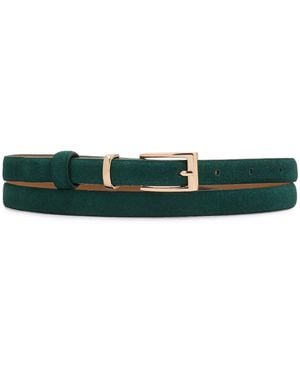 Kazar Cinturón De Ante Con Elegante Hebilla Dorada - Verde