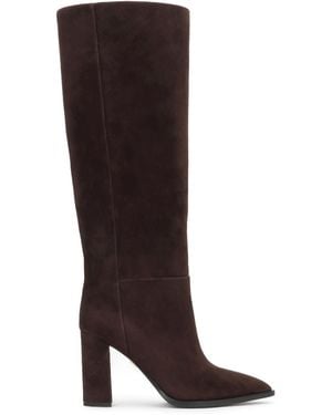 Kazar Braune Wildleder Editions Stiefel Mit Absatz