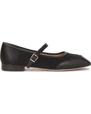 Kazar Zapatos De Tacón Planos Mary Jane Negros - Blanco