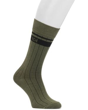 Kazar Calcetines Cómodos De Hombre Con Rayas - Verde