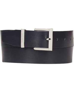 Kazar Minimalistischer Navyblauer Gürtel Mit Silberner Schnalle