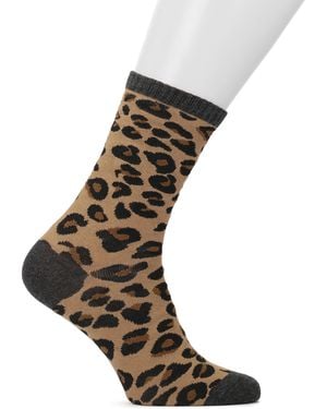 Kazar Calcetines De Algodón Para Mujer Con Estampado De Leopardo - Multicolor