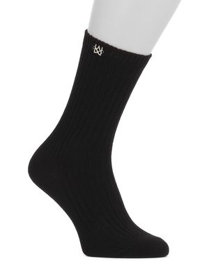 Kazar Schwarze Gerippte Socken Aus Bambus