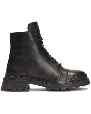 Kazar Bottines Basses En Cuir Avec Lacets Et Fermeture Éclair - Noir