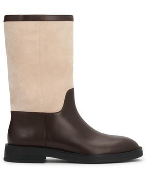Kazar Zweifarbige Stiefeletten Aus Kombinierten Materialien - Weiß