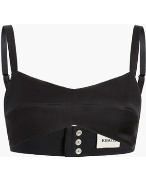 KHAITE Knox Bralette - Black