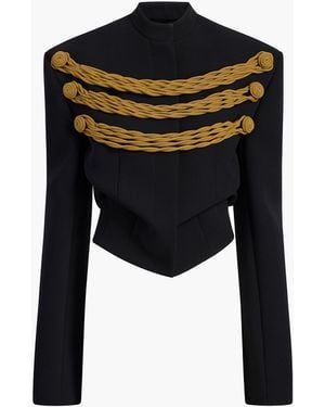KHAITE York Jacket With Cord Embroidery - Black