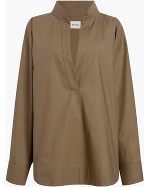 KHAITE Tito Top - Brown