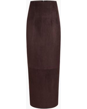 KHAITE Loxley Skirt - Brown