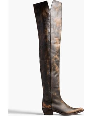KHAITE Clive Over-The-Knee Flat Boot - White