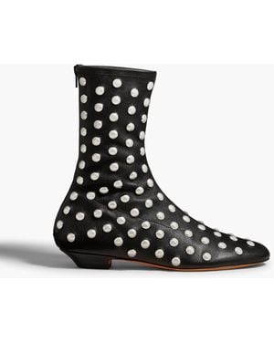 KHAITE Apollo Flat Ankle Boot - Black