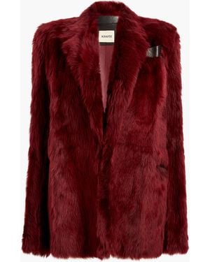 KHAITE Willow Shearling Jacket - Red