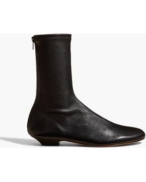 KHAITE Apollo Flat Ankle Boot - Black
