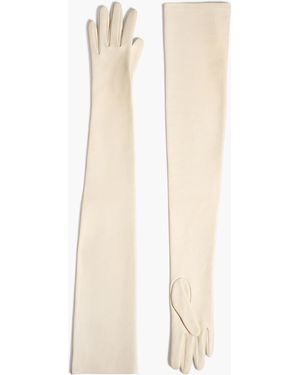 KHAITE Remo Long Gloves - White