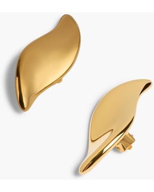 KHAITE Leaf Earrings - White