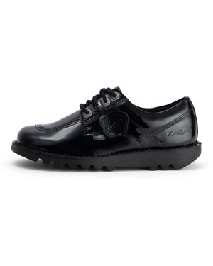 Kickers Adult Kick Lo Leather Alternative Patent Leather - Black
