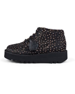 Kickers Adult Kick Hi Stack Spot Leather - Black