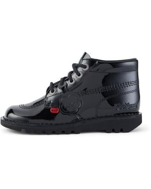 Kickers Adult Kick Hi Patent Leather - Black