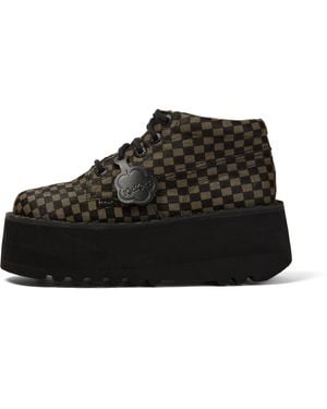 Kickers Adult Kick Hi Platform Leather/Khaki - Black